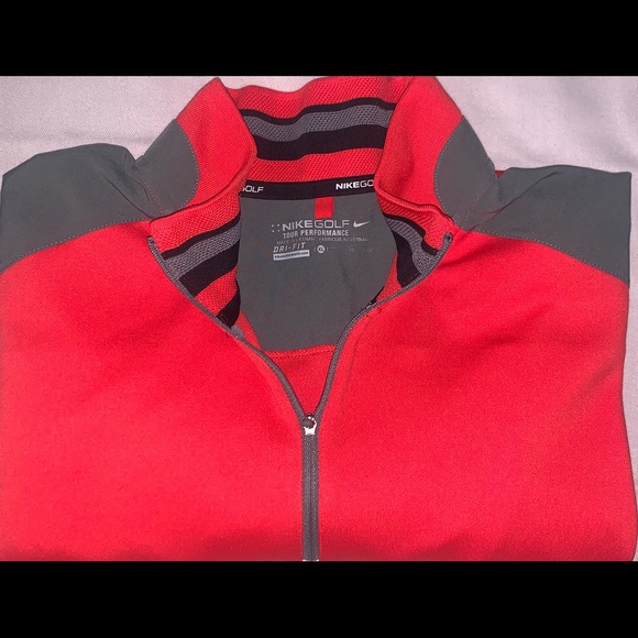 Nike Golf Tour Performance 1/4 Zip - Orange/Red - Picture 2 of 3